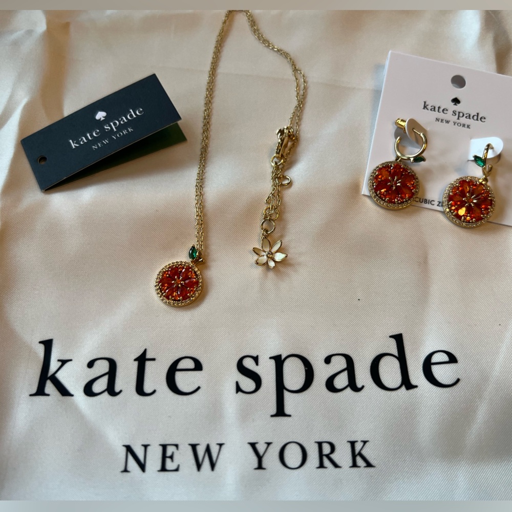 Kate Spade Sweet Citrus necklace and earring set